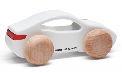 Taycan Collection Kids' White/Red Wooden Toy Car
